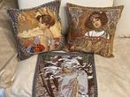 san leucio set van 3 art nouveau gobelin-tapijtkussens in, Antiquités & Art, Curiosités & Brocante