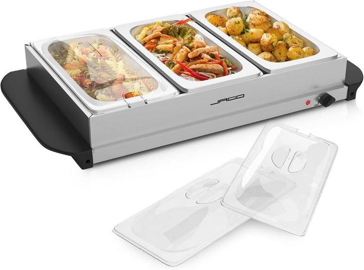 Warmhoudplaat - Buffetwarmer - Chafing Dish - Zilver - Jago, Huis en Inrichting, Keuken | Keukenbenodigdheden, Nieuw, Verzenden