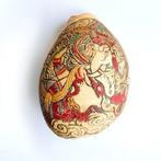 Oud Tibetaans of Nepalese Geschilderde en uitgehakte, Antiek en Kunst