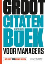 Groot citatenboek voor managers 9789081698405, Dehouck Geert, Verzenden
