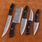 Keukenmes - Resin en handgemaakt staal met draai patroon -