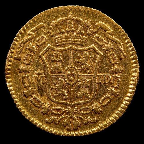 Spanje. Carlos III. 1/2 Escudo 1784 - Madrid JD (Usada como, Postzegels en Munten, Munten | Europa | Niet-Euromunten