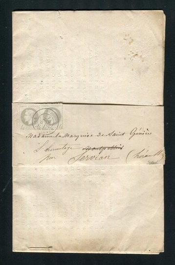 France 1868 - Rare Imprimé et sa Bande Journal envoyés de