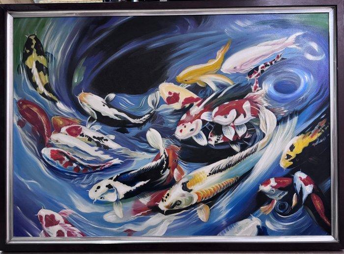 Europese school (XX) - Peces Koi, Antiek en Kunst, Kunst | Schilderijen | Klassiek