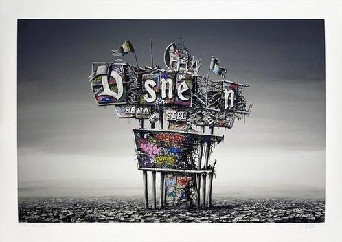 Roamcouch (1976) - Ruined Sign (Artist Proof) with Jeff, Antiek en Kunst, Kunst | Schilderijen | Modern