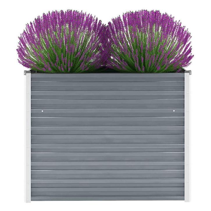 vidaXL Plantenbak verhoogd 100x40x77 cm gegalvaniseerd staal, Tuin en Terras, Bloempotten, Nieuw, Verzenden