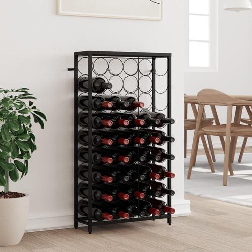 vidaXL Wijnrek voor 45 flessen 54x18x100 cm smeedijzer zwart, Huis en Inrichting, Woonaccessoires | Wijnrekken, Nieuw, Verzenden