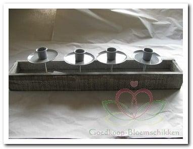 Houten Kaarsenhouder voor steekschuim, Hobby en Vrije tijd, Knutselen, Nieuw