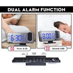 Multifunctionele Digitale LED Klok - Wekker Spiegel Alarm, Verzenden