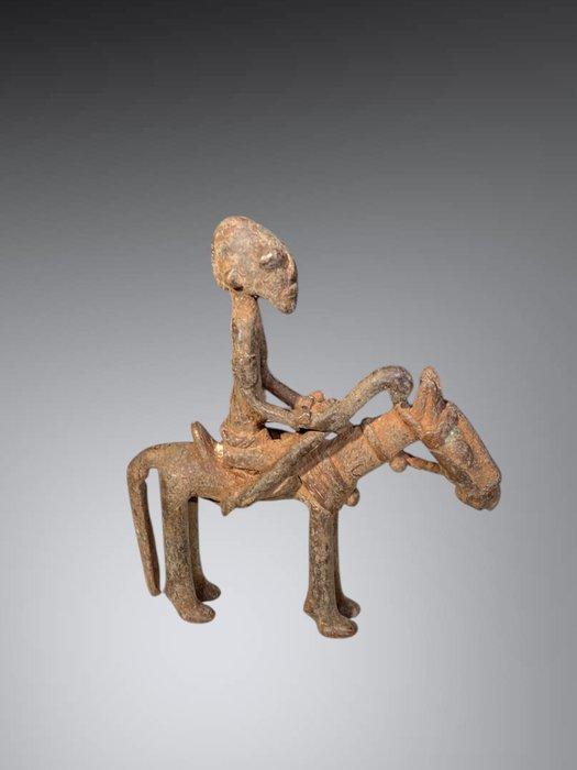 Petit Bronze Dogon - cavalier - Dogon - Mali, Antiquités & Art, Art | Art non-occidental