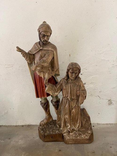 Beeld, De arrestatie van Christus - 90 cm - Hout, Antiek en Kunst, Kunst | Niet-Westerse kunst