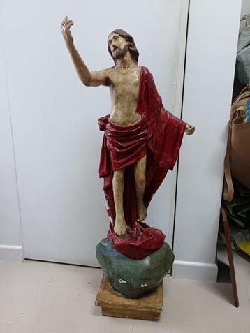 sculptuur, Cristo ascendente - 100 cm - Hout, Gietvorm