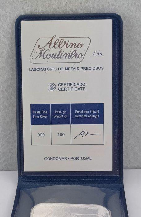 100 gram - Zilver .999 - Allvino Moutinho (Zonder, Postzegels en Munten, Edelmetalen en Baren