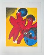 Corneille (1922-2010) - Vol doiseaux ou le cardinal rouge, Antiquités & Art