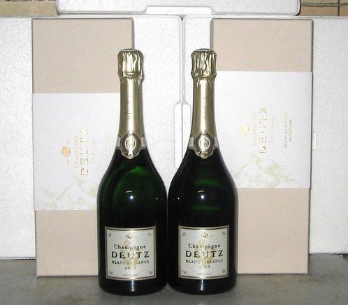 2019 Deutz, Deutz - Champagne Blanc de Blancs - 2 Bouteilles, Verzamelen, Wijnen