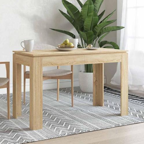 vidaXL Eettafel 120x60x76 cm bewerkt hout sonoma, Huis en Inrichting, Tafels | Eettafels, Nieuw, Verzenden