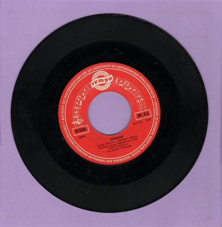 Steff Lindemann – Südwind / Warum Strahlen Heut Nacht Die St, Cd's en Dvd's, Vinyl Singles, Ophalen of Verzenden