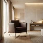 Leren fauteuil Club - Rancho Brown (bruin), Huis en Inrichting, Fauteuils, Nieuw, Ophalen of Verzenden, 75 tot 100 cm, Industrieel, Modern