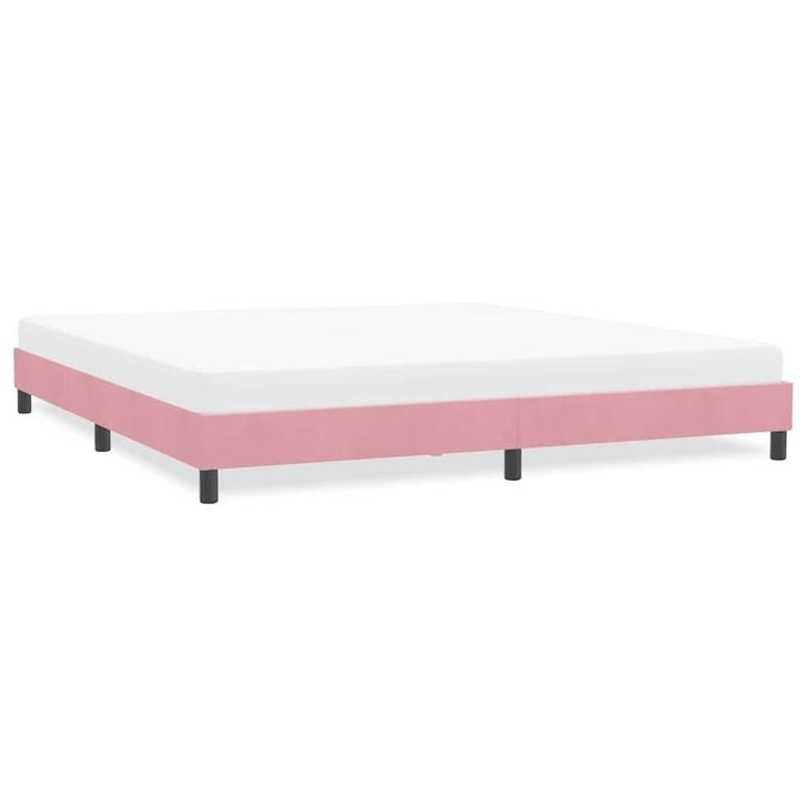 vidaXL Bedframe zonder matras 180x210 cm fluweel roze, Huis en Inrichting, Slaapkamer | Bedden, Nieuw, Verzenden
