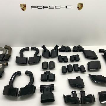 Porsche ORIGINELE uitlaat sierstukken Black Edition beschikbaar voor biedingen