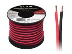 2 x 1.00 mm zwart/rood op rol 25 meter 2-aderige kabel, Verzenden, Nieuw, Kabel of Snoer