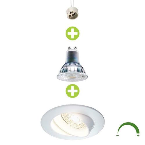 LED Inbouwspot Wit 5,5W | Rond | 70 mm | Dimbaar - Netstroom, Maison & Meubles, Lampes | Spots, Envoi