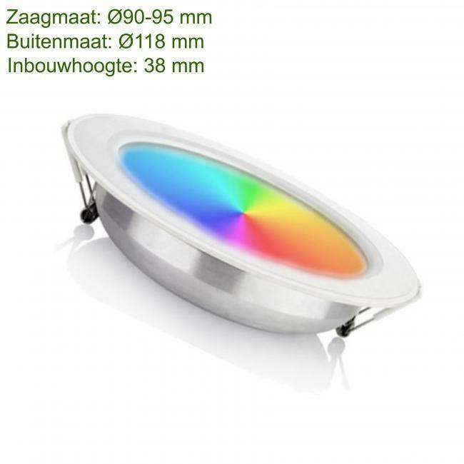 LED Downlight RGBW+CCT 6W | Ø95mm | Dimbaar | Milight -, Huis en Inrichting, Lampen | Plafondlampen, Nieuw, Overige materialen