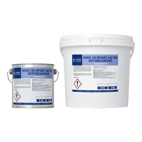 Wixx 2K Epoxy AQ 750 Betoncoating RAL 7001 | Zilvergrijs, Doe-het-zelf en Bouw, Verf, Beits en Lak, Nieuw, Verzenden