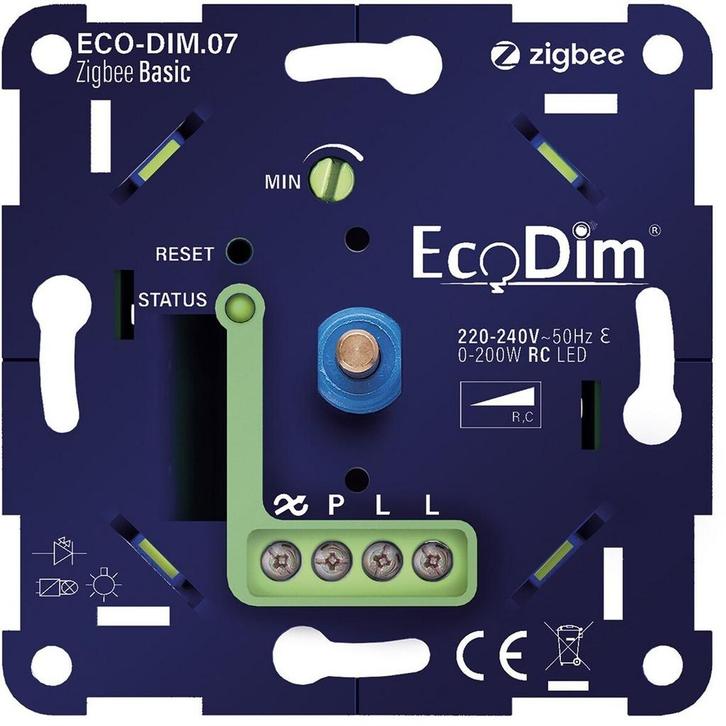 EcoDim Smart WiFi ZigBee LED-dimmer 0-200W (RC), Huis en Inrichting, Woonaccessoires | Overige, Nieuw, Verzenden