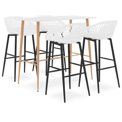 vidaXL 5-delige Barset wit, Huis en Inrichting, Complete eetkamers, Nieuw, Verzenden