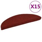vidaXL Trapmatten Zelfklevend 15 stuks 56x17x3 cm Bordeaux, Doe-het-zelf en Bouw, Verzenden, Nieuw