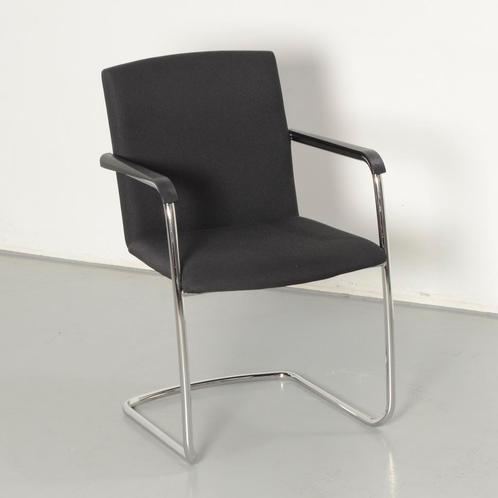 Casala Leon vergaderstoel, zwart, sledeframe, Huis en Inrichting, Stoelen, Gebruikt, Ophalen of Verzenden
