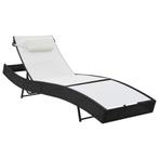 Ligbed Zwart Rattan: Luxe Retour Deal -40% Korting!, Verzenden, Nieuw, Rotan, Verstelbaar