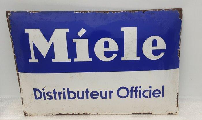 Miele - Emaille bord - Emaille, Antiek en Kunst, Antiek | Wandborden en Tegels