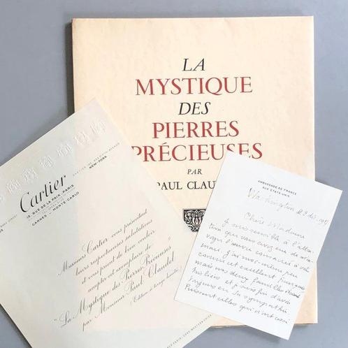 Paul Claudel - La mystique des pierres [+ lettre autographe, Antiek en Kunst, Antiek | Boeken en Manuscripten