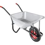 tectake Kruiwagen Oskar - zilver, Tuin en Terras, Verzenden, Nieuw
