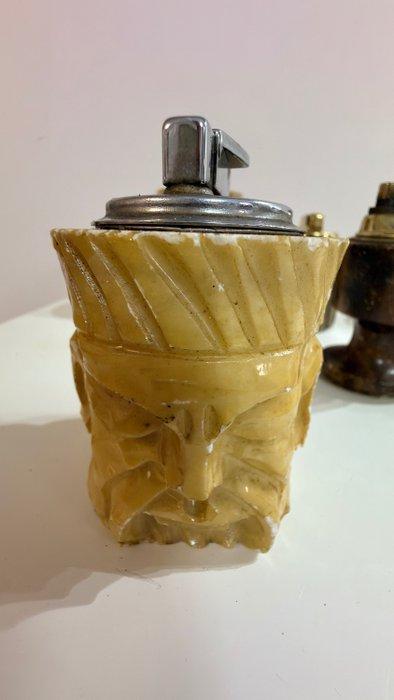 Tafelaansteker - Onyx, Albast - (6), Collections, Articles de fumeurs, Briquets & Boîtes d'allumettes