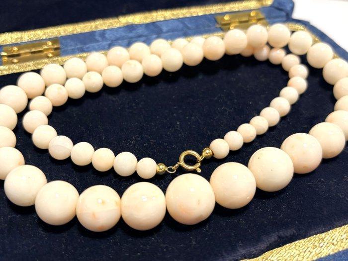 Halsketting - 18 karaat Geel goud Koraal, Handtassen en Accessoires, Kettingen