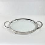 Dienblad - Art Deco centerstuk met glas - gesigneerd -