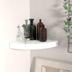 vidaXL Hoekschap zwevend 25x25x3,8 cm MDF hoogglans wit, Verzenden, Nieuw