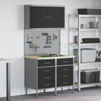 vidaXL Werkbank met lade met slot 5 pcs Zwart 100 x 55 x 200, Verzenden, Nieuw