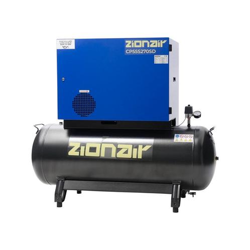 Compressor gedempt 5,5kW 400V 11 bar 270L tank ster-driehoek, Doe-het-zelf en Bouw, Gereedschap | Lasapparaten, Ophalen of Verzenden