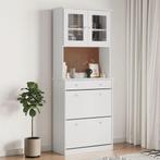 vidaXL Hoge kast ALTA 77x35x188 cm massief grenenhout wit, Verzenden, Nieuw