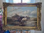 Alexis de Leeuw (1822-1900) - Landschaft mit Reiter, Antiek en Kunst