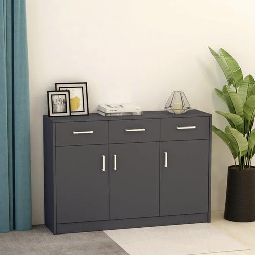 vidaXL Buffet Gris 110x30x75 cm Bois dâingÃ©nierie, Huis en Inrichting, Kasten | Dressoirs, Verzenden