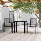 vidaXL 3-delige Tuinset zwart, Verzenden, Nieuw, Tuinset