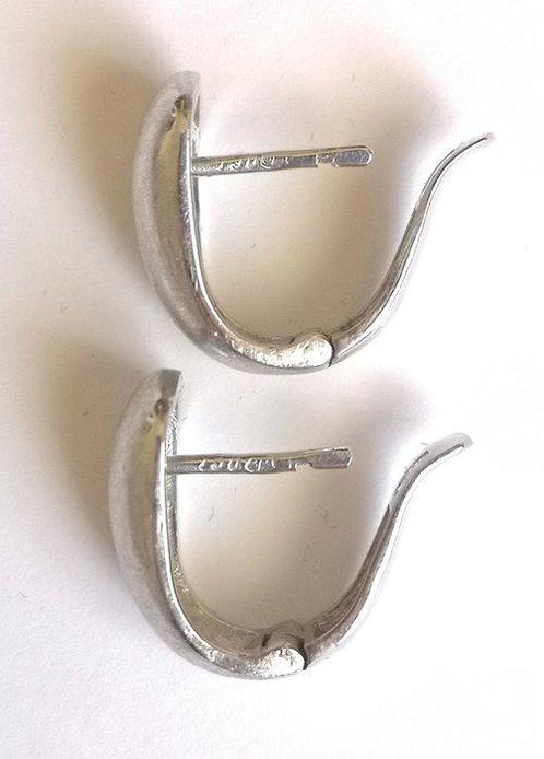 Boucles doreilles - 18 carats Or blanc - Fait à la main, Handtassen en Accessoires, Oorbellen