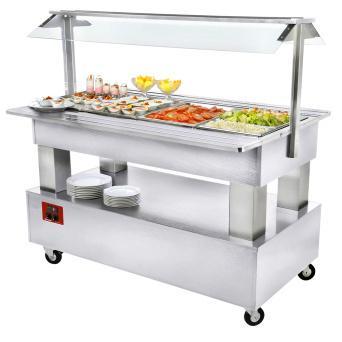 Buffer Saladebar | Gekoeld | 4x GN 1/1 150mm | 230V |Diamond, Zakelijke goederen, Horeca | Keukenapparatuur, Nieuw in verpakking