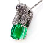 Zonder minimumprijs - Hanger - 14 karaat Witgoud, GIA/HRD