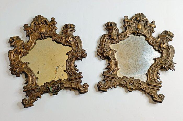 Spiegel (2) - Messing, Antiek en Kunst, Antiek | Overige Antiek